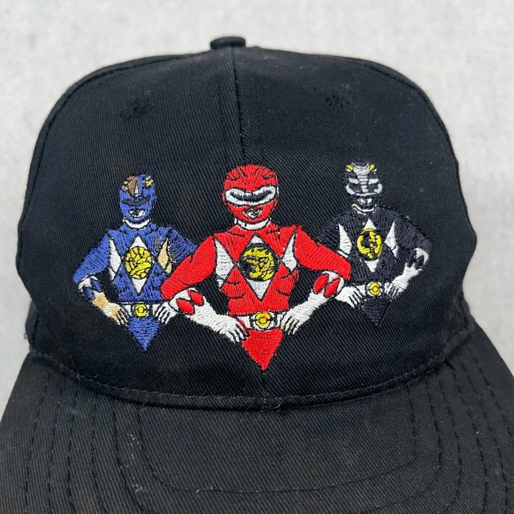 Vintage Mighty Morphin Power Hat Cap SnapBack 90s Youth Kids Boys Distressed